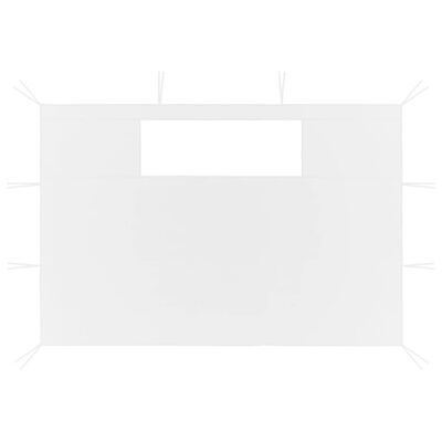 vidaXL Huvimajan sivuseinät ikkunoilla 2 kpl 4,5x2,1 m valkoinen