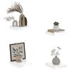vidaXL Kelluvat sein&auml;hyllyt 4 kpl korkeakiilto valk 23x23,5x3,8 cm MDF