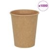 vidaXL Paperiset kahvikupit 1000 kpl 8oz 200ml Ruskea