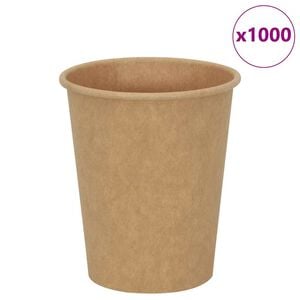 vidaXL Paperiset kahvikupit 1000 kpl 8oz 200ml Ruskea