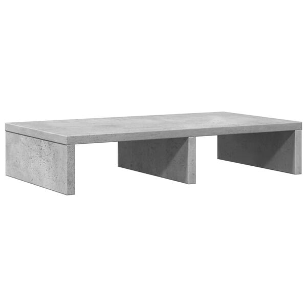 vidaXL Näyttöteline betoninharmaa 50x27x10 cm tekninen puu