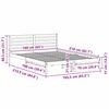 vidaXL Sängyn runko päätyllä Valkoinen 160 x 210 cm Massiivinen mänty