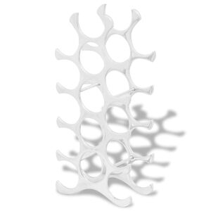 vidaXL Alumiininen viinipulloteline 15 pullolle Hopea