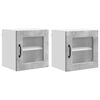 vidaXL Sein&auml;lasi kaappi PORTO 2 pcs Betoni Harmaa 40 x 31 x 40 cm