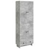 vidaXL Kaappisarja 2 pcs Betoninharmaa 66 x 34,5 x 95 cm Tekninen puu