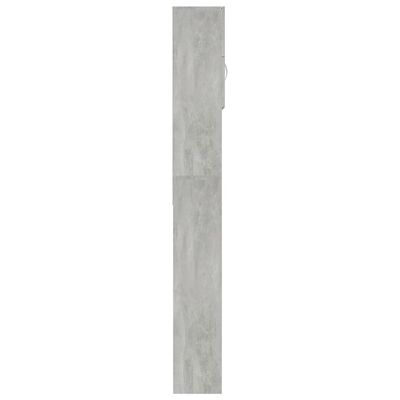 vidaXL Pesukonekaappi betonin harmaa 64x25,5x190 cm lastulevy