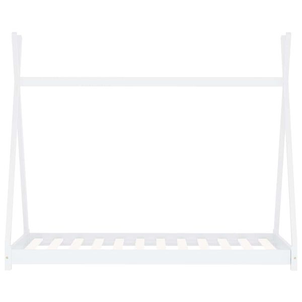 vidaXL Lasten s&auml;ngynrunko valkoinen t&auml;ysi m&auml;nty 80x160 cm