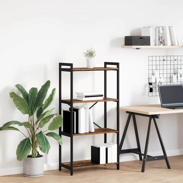 vidaXL Kirjahylly Vanha puu 40 x 30 x 85 cm Tekninen puu