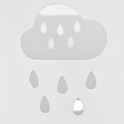 vidaXL Sateenvarjoteline sateenvarjot teräs valkoinen