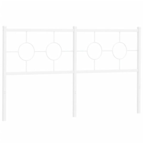 vidaXL Metallinen vaihtop&auml;&auml;ty valkoinen 160 cm