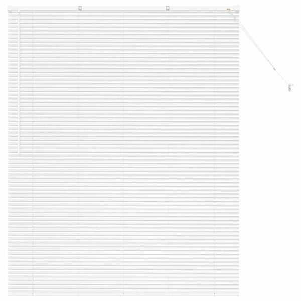 vidaXL Ikkunakaihdin verhoilla Valkoinen Alumiini