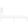 vidaXL Metallinen s&auml;ngynrunko p&auml;&auml;dyll&auml; valkoinen 107x203 cm
