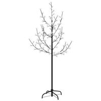 vidaXL Kirsikankukka LED-puu lämmin valkoinen 84 LED-valoa 120 cm