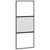 vidaXL liukuovi laitteistosarjalla musta 90x205 cm karkaistu lasi