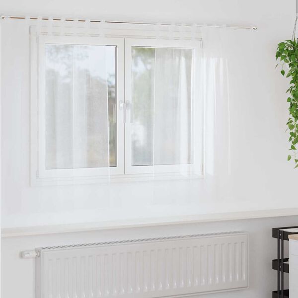 vidaXL Verhosatiini verhoilla 2 pcs Valkoinen 140 x 140 cm Polyesteri