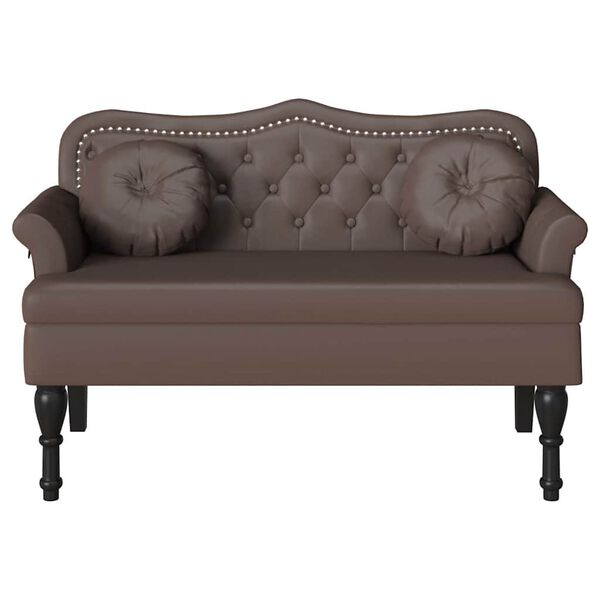 vidaXL Chesterfield Penkki Ruskea 120,5 x 65 x 75 cm Nahkavaatetus