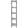 vidaXL Kirjahylly 5 kerrosta harmaa Sonoma 60x30x154 cm tekninen puu