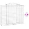 vidaXL Kaarevat kivikorit 5 kpl 200x50x160/180 cm galvanoitu rauta