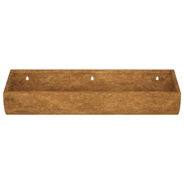 vidaXL Puutarhan sein&auml;kukkalaatikko 50x16x10 cm Corten ter&auml;s