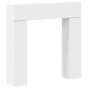 vidaXL Takan kehys valkoinen 102 x 18 x 100,5 cm Tekninen puu