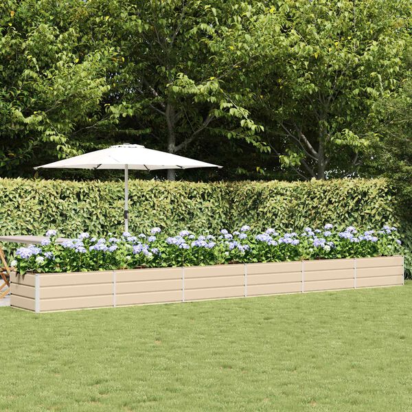 vidaXL Kukkalaatikko Ivoori 600 x 80 x 45 cm Ter&auml;s