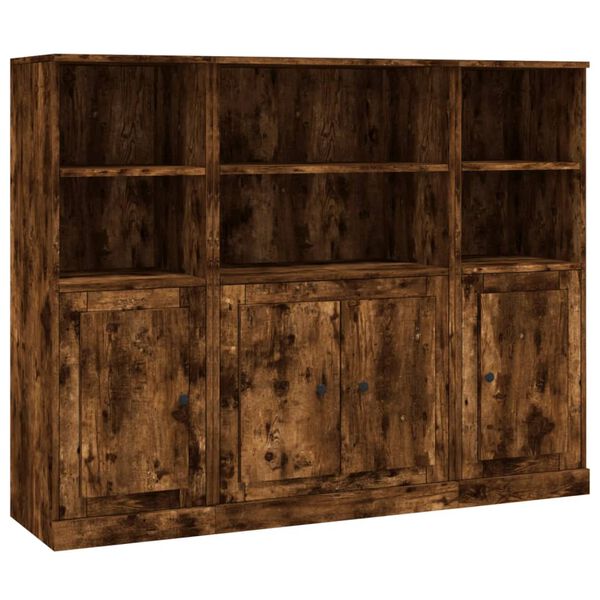 vidaXL Kaapit 3 kpl savutammi tekninen puu