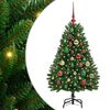 vidaXL Tekojoulukuusi 120 cm 150 LEDi&auml; L&auml;mpim&auml;n Valkoinen PVC ja ter&auml;s