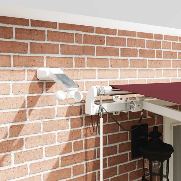 vidaXL Automaattimarkiisi LED viininpunainen 500x300 cm