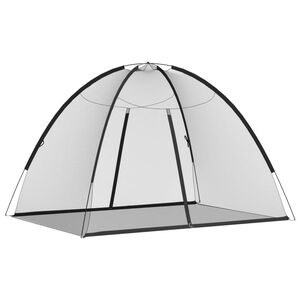 vidaXL Hyttysverkko Mongolia ovilla 220 verkko Musta 200x150x140 cm