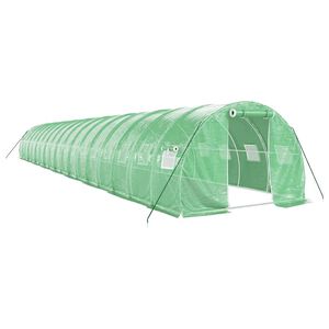 vidaXL Kasvihuone ter&auml;srungolla vihre&auml; 54 m&sup2; 18x3x2 m