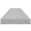 vidaXL Kelluvat sein&auml;hyllyt 2 kpl betoninharmaa 120x23,5x3,8 cm MDF