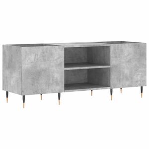 vidaXL LP-levyjen s&auml;ilytyskaappi betoninharmaa 121x38x48 cm puu