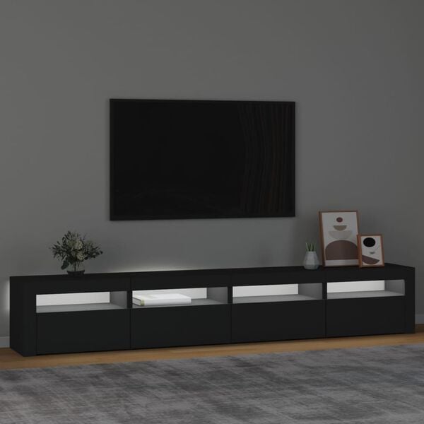 vidaXL TV-taso LED-valoilla musta 240x35x40 cm