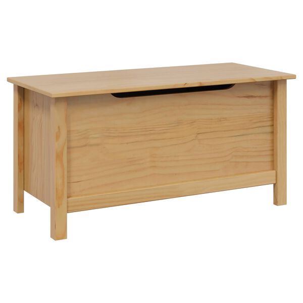 vidaXL S&auml;ilytyslaatikko Hunajaruskea 90 x 40 x 45 cm Massiivinen m&auml;nty