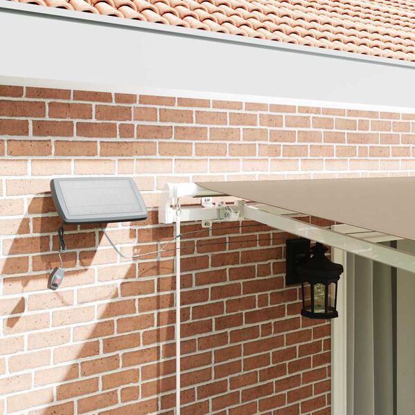 vidaXL Vetoutuva markiisi Beige 450 &times; 300 cm Kangas ja ter&auml;s