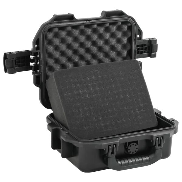 vidaXL Kannettava Flight Case Musta 30x24,5x12,5 cm PP