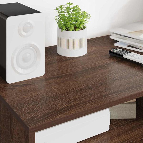 vidaXL TV-kaappi Ruskea tammi 100 x 48 x 43 cm Tekninen puu