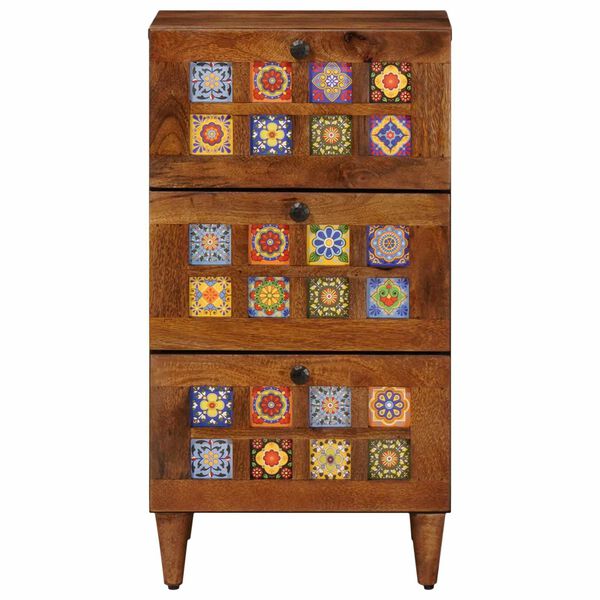 vidaXL Sivup&ouml;yt&auml; p&auml;hkin&auml;puu 40 x 33 x 75 cm Kiinte&auml; mango puu