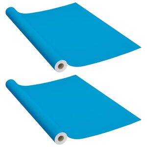 vidaXL Itseliimautuvat huonekalukalvot 2 kpl taivaansin. 500x90 cm PVC