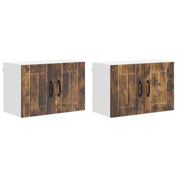 vidaXL Keitti&ouml;n sein&auml;kaapit ovella 2 pcs Savup&auml;hkin&auml; 60 x 31 x 40 cm