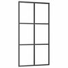 vidaXL Liukuovi ESG-lasi ja alumiini 102x205 cm musta