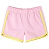 vidaXL Lasten shortsit koristeilla kirkas pinkki 128