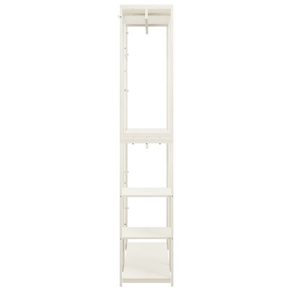 vidaXL Vaatekaappi valkoinen 90x40x213 cm metalli ja lastulevy