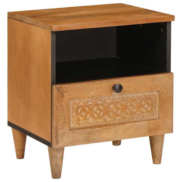 vidaXL Y&ouml;p&ouml;yt&auml;kaappi Vaaleanruskea 40 x 33 x 46 cm T&auml;ysi Akaasiapuu