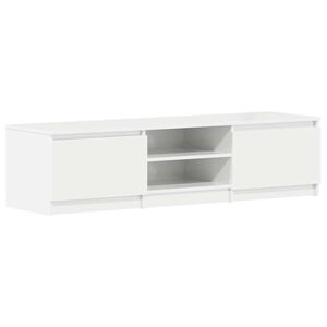 vidaXL TV-taso korkeakiilto valkoinen 140x40x35,5 cm tekninen puu