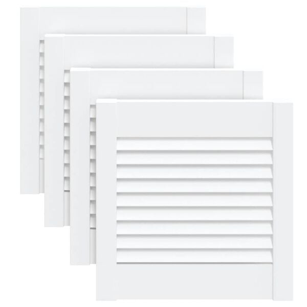 vidaXL Kaapin ovet s&auml;lemuotoilu 4 kpl valk. 39,5x39,4 cm t&auml;ysi m&auml;nty