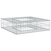 vidaXL Gabion Kohotettu Peti 80 x 80 x 12 cm Galvanoitu ter&auml;s Hopea