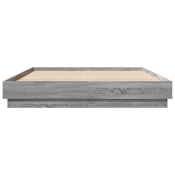 vidaXL S&auml;ngynrunko harmaa Sonoma 160x200 cm tekninen puu