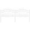 vidaXL Puutarha-aita Valkoinen 115 cm Jauhemaalattu teräs