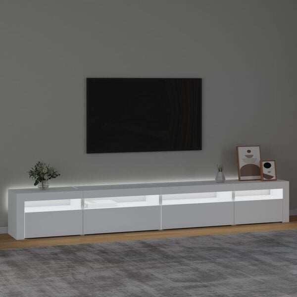 vidaXL TV-taso LED-valoilla valkoinen 270x35x40 cm